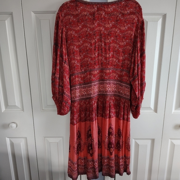 Area Stars His Mix Print Long Sleeve Dress M - Picture 11 of 15